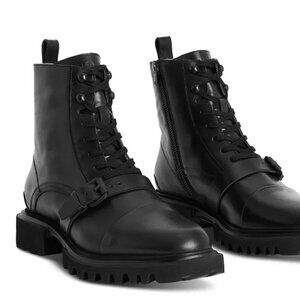 AllSaints Tori Leather Buckle Boots – Gently Worn, Excellent Condition